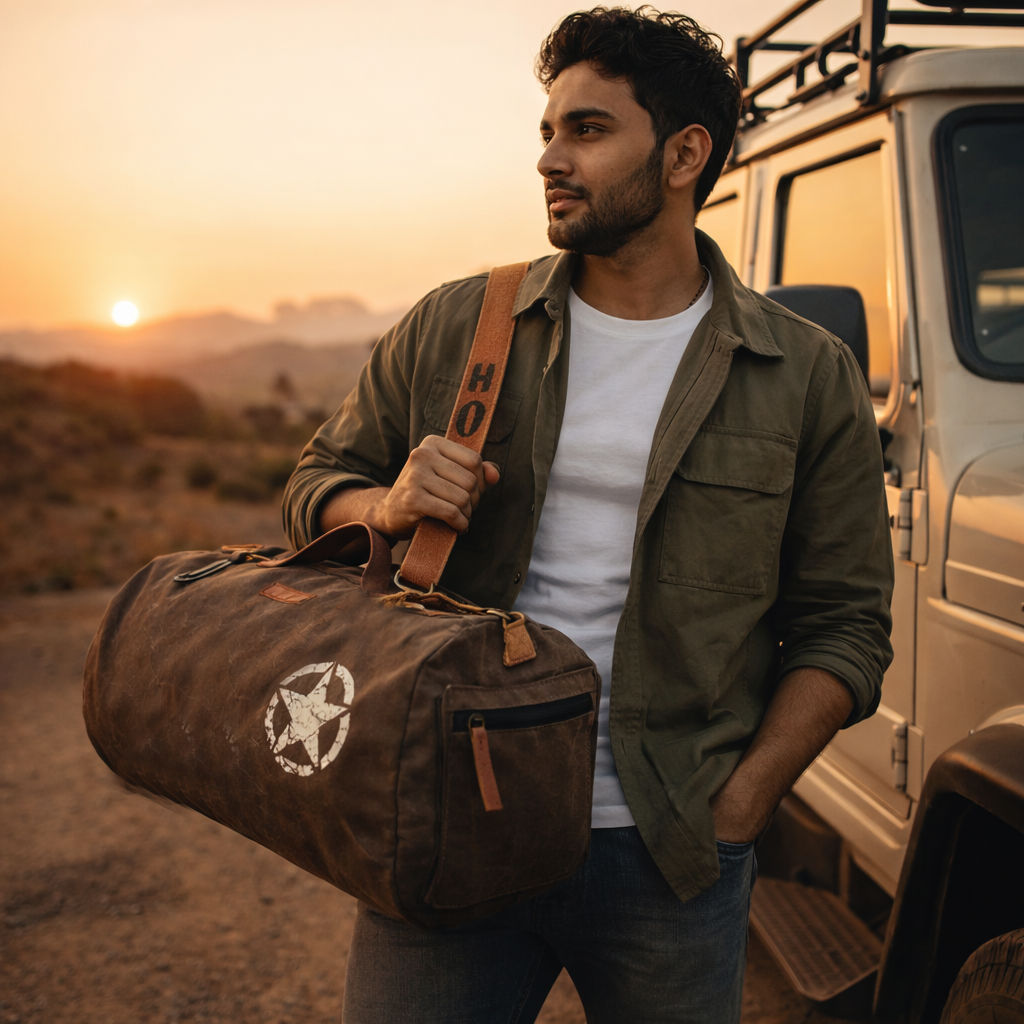 Brown Unisex Travel Duffle Bag for Every Adventure